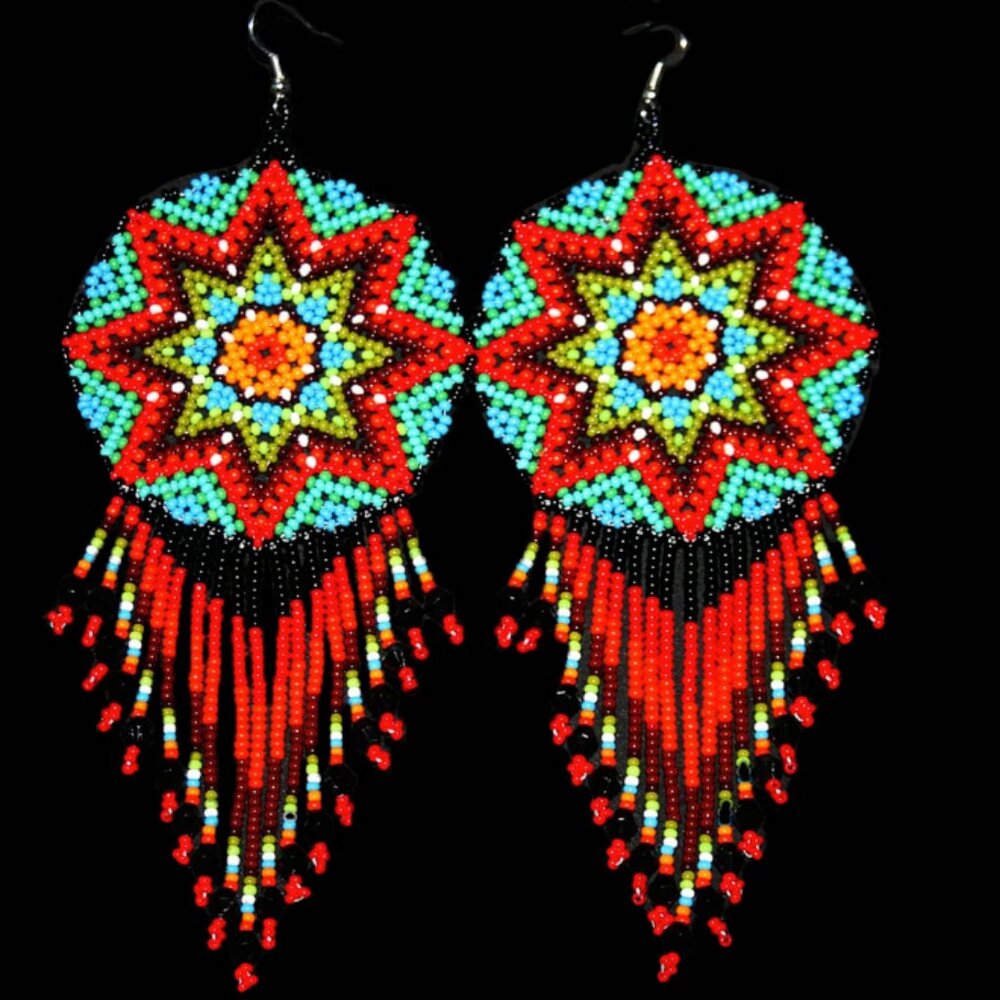Native American Medallion Earrings - Picture 2 of 4